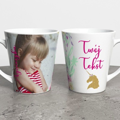 Foto Kubek Latte Ze Zdjęciem i Napisem