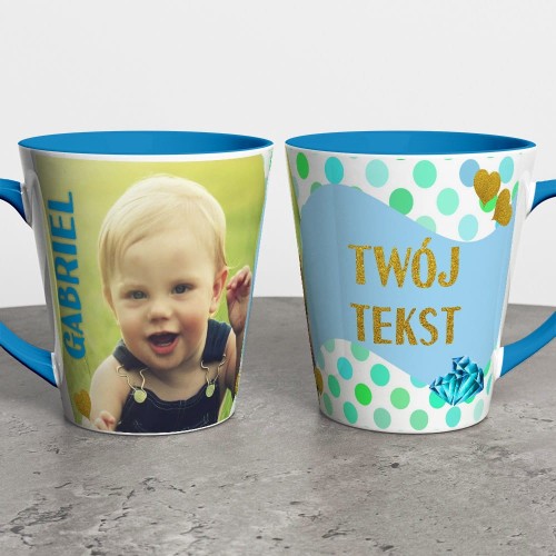 Foto Kubek Latte Ze Zdjęciem i Napisem