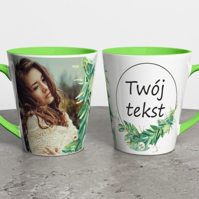Foto Kubek Latte Ze Zdjęciem i Napisem