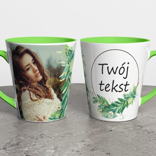 Foto Kubek Latte Ze Zdjęciem i Napisem