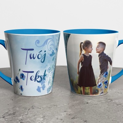 Foto Kubek Latte Ze Zdjęciem i Napisem