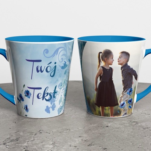 Foto Kubek Latte Ze Zdjęciem i Napisem