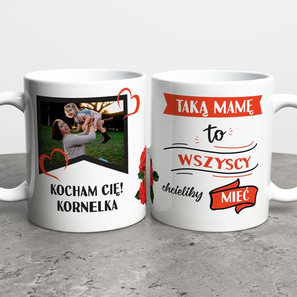 Kubek Na Dzień Mamy Ze Zdjęciem i Imieniem