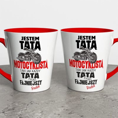 Kubek Latte Jestem Tatą Motocyklistą