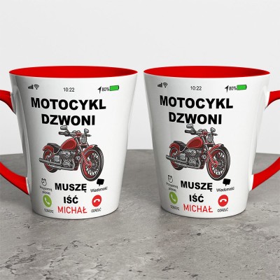 Kubek Latte Dla Taty Motocykl Dzwoni