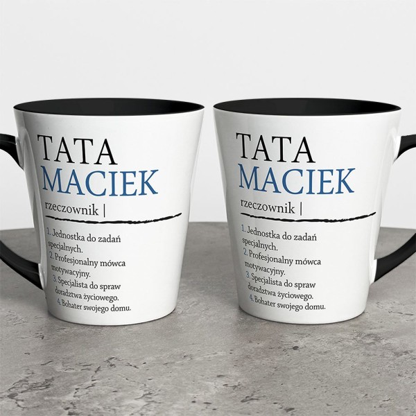 Kubek Latte Na Dzień Taty Z Imieniem