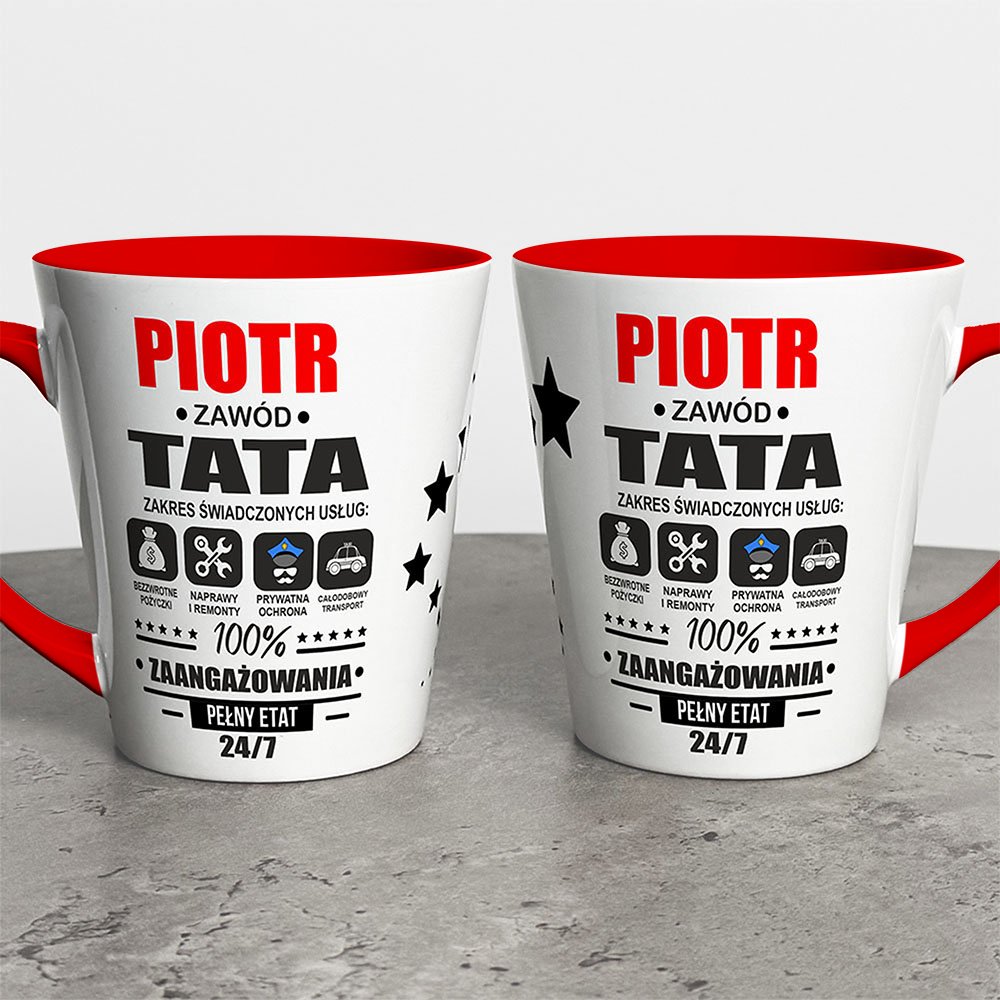 Kubek Latte Na Dzień Taty Z Imieniem