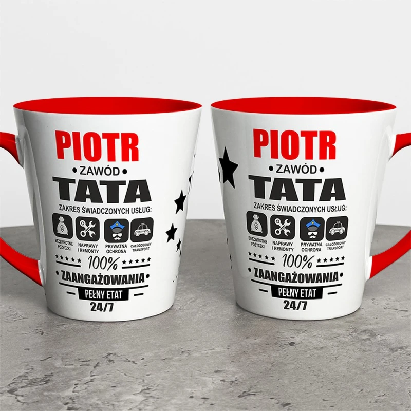 Kubek Latte Na Dzień Taty Z Imieniem