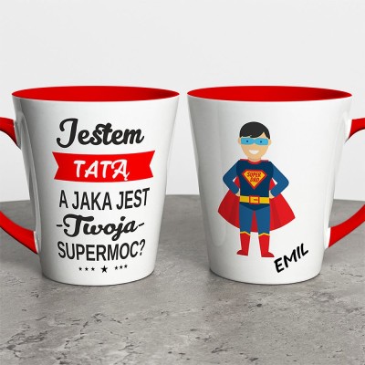 Kubek Latte Jestem Tatą a Jaka Jest Twoja SuperMoc?
