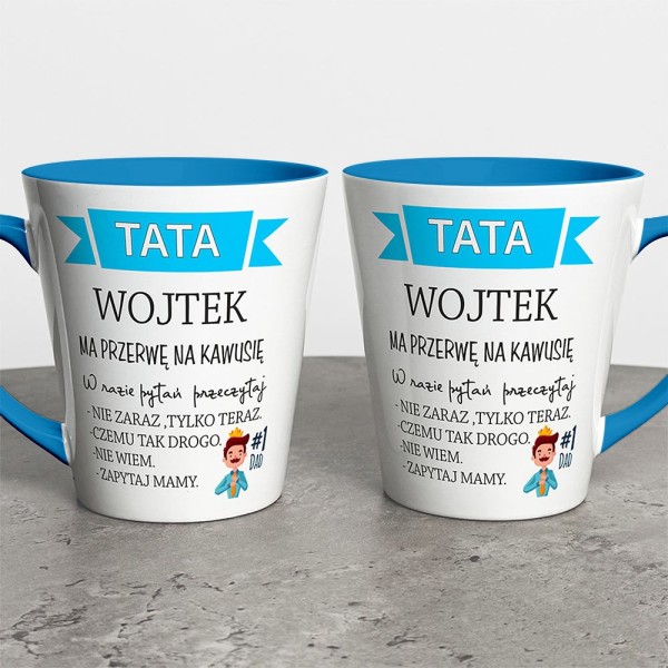 Kubek Latte Na Dzień Taty Z Imieniem