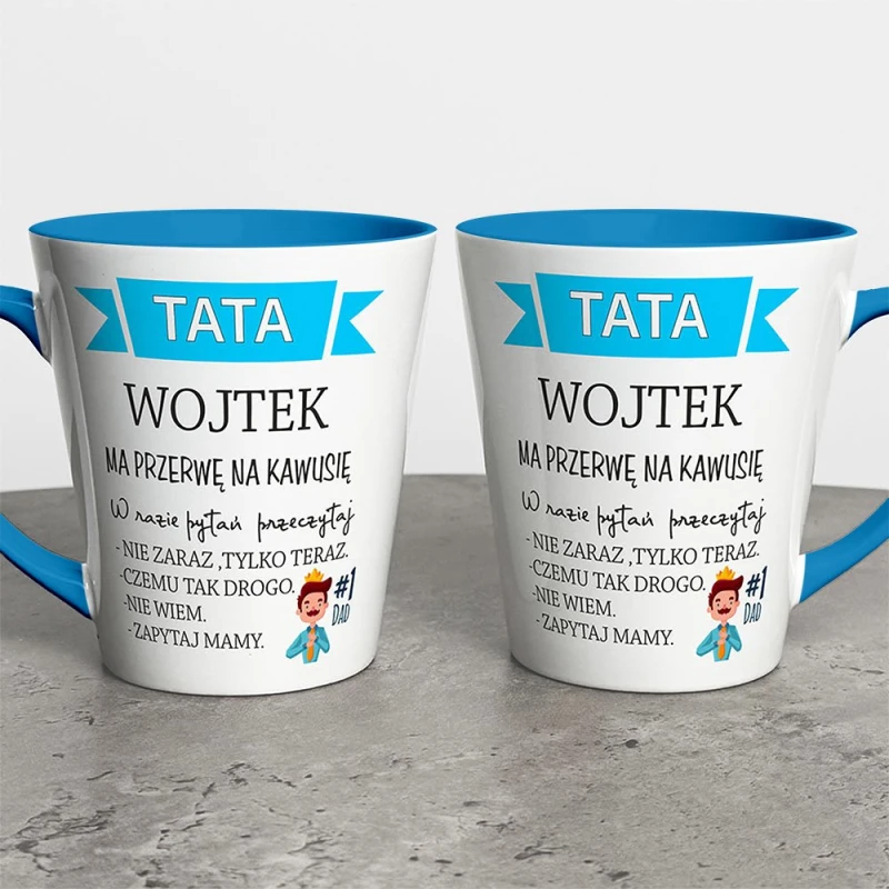 Kubek Latte Na Dzień Taty Z Imieniem