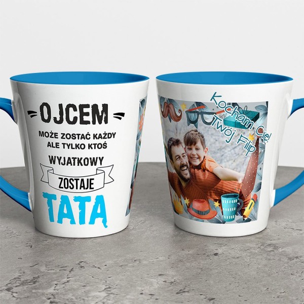 Kubek Latte Na Dzień Taty Z Imieniem I Zdjęciem