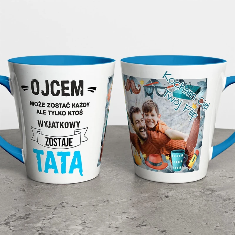 Kubek Latte Na Dzień Taty Z Imieniem I Zdjęciem