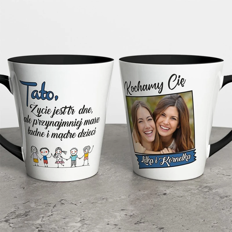 Kubek Latte Na Dzień Taty Z Imieniem I Zdjęciem