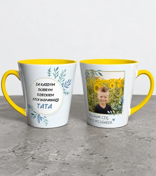 Kubek Latte Za Każdym Dobrym Dzieckiem Stoi Wspaniały Tata – miniatura 1000 × 1134
