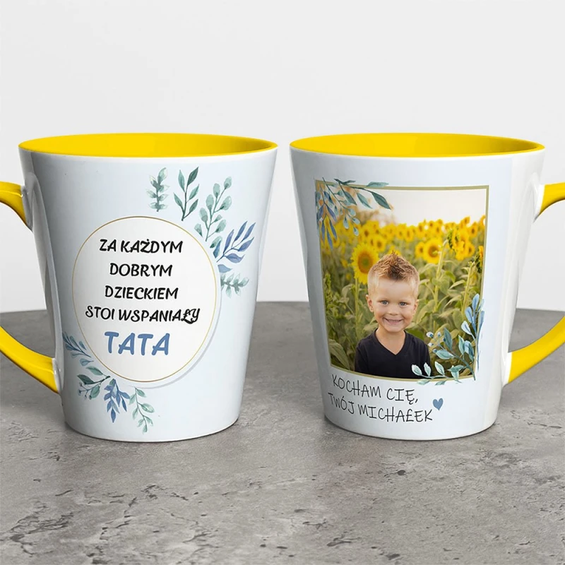 Kubek Latte Na Dzień Taty Ze Zdjęciem I Imieniem