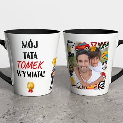 Kubek Latte Na Dzień Taty  Ze Zdjęciem I Imieniem