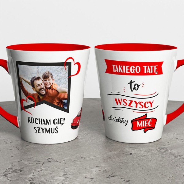 Kubek Latte Na Dzień Taty Ze Zdjęciem I Imieniem