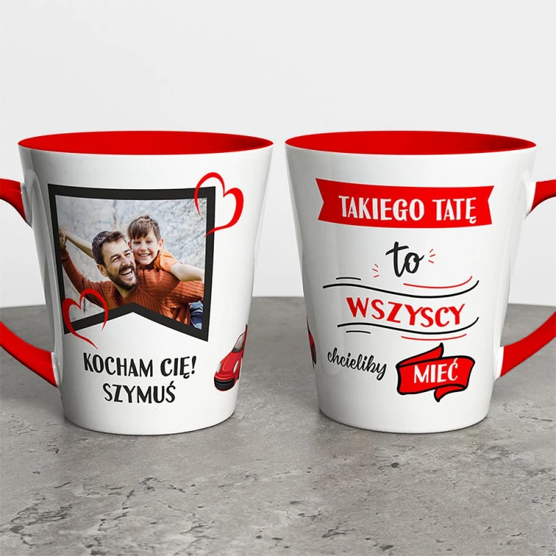 Kubek Latte Na Dzień Taty Ze Zdjęciem I Imieniem