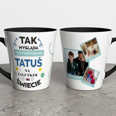 Kubek Latte Na Dzień Taty  Ze Zdjęciami I Dedykacją