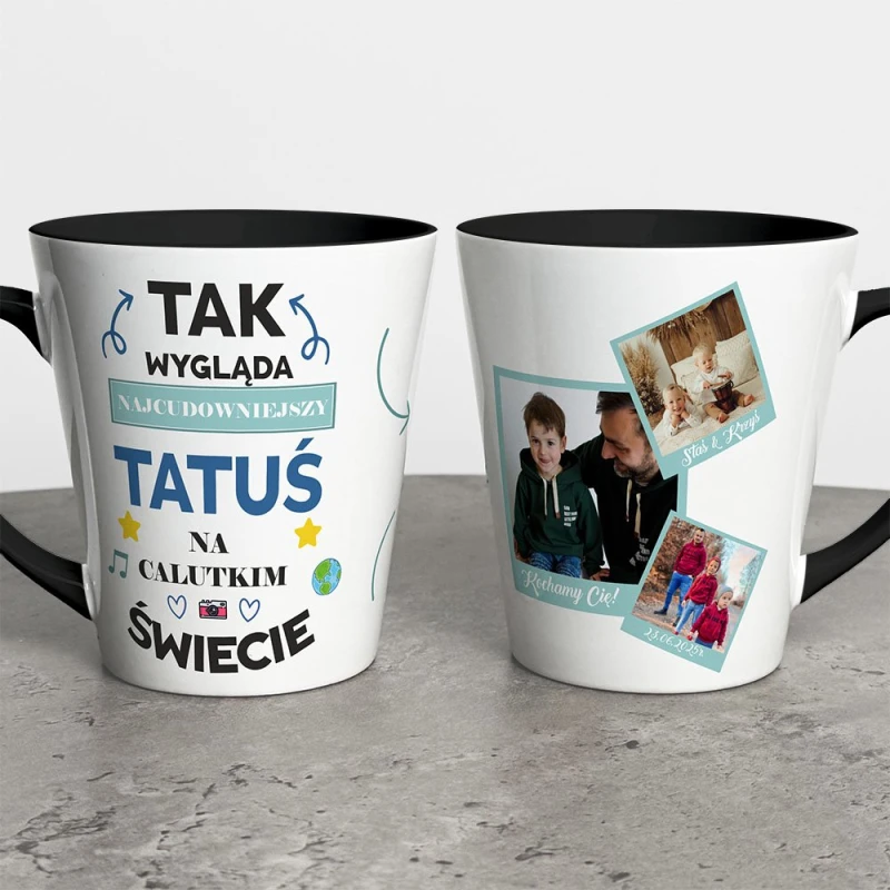 Kubek Latte Na Dzień Taty Ze Zdjęciami I Imieniem