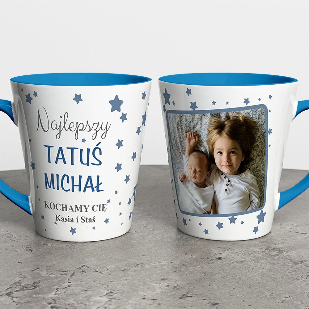 Kubek Latte Na Dzień Taty Ze Zdjęciem I Imionami