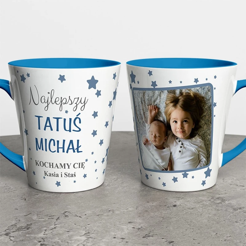Kubek Latte Na Dzień Taty Ze Zdjęciem I Imionami