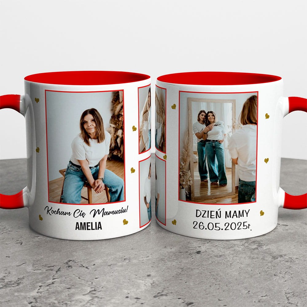 Kubek Na Dzień Mamy Ze Zdjęciami i Imieniem