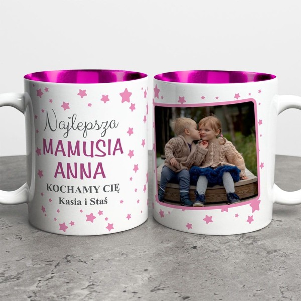Kubek Na Dzień Mamy Ze Zdjęciem i Imionami