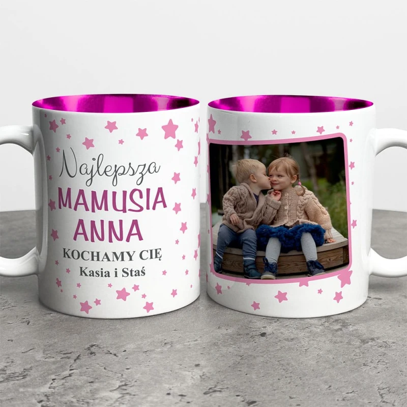 Kubek Na Dzień Mamy Ze Zdjęciem i Imionami