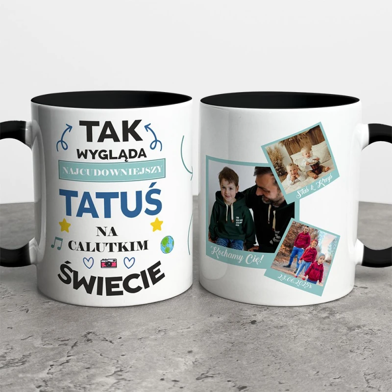 Kubek Na Dzień Taty Ze Zdjęciami I Imieniem