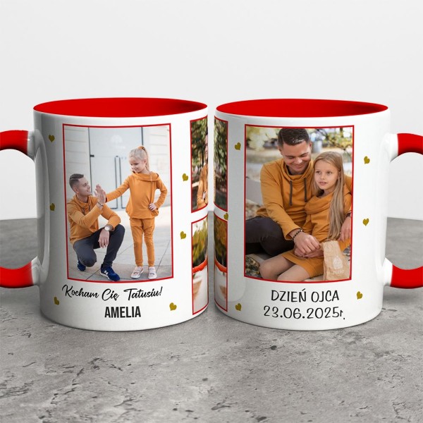 Kubek Na Dzień Taty Ze Zdjęciami I Imieniem