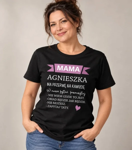 Koszulka Na Dzień Mamy Przerwa Na Kawusię – miniatura 1000 × 1134