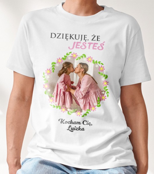 Koszulka Na Dzień Mamy Ze Zdjęciem i Imieniem