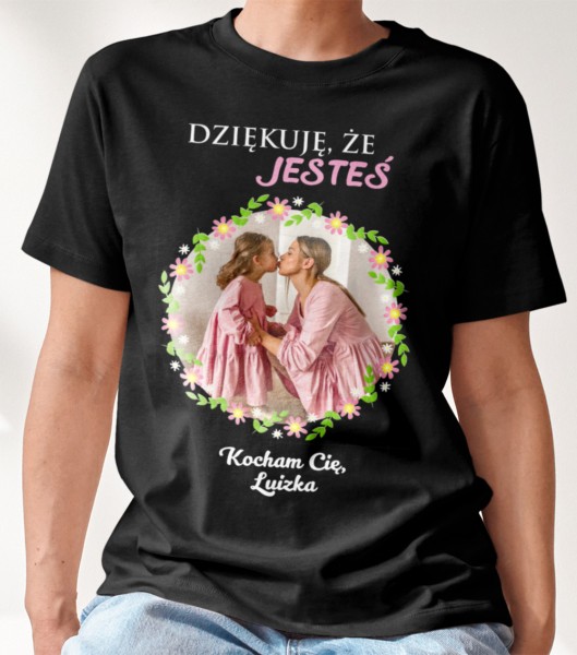 Koszulka Na Dzień Mamy Ze Zdjęciem i Imieniem