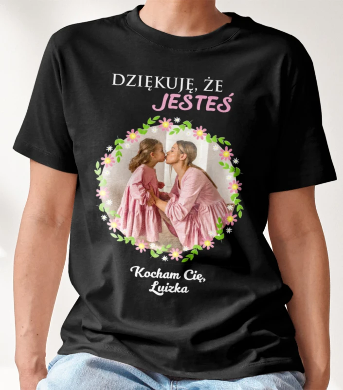 Koszulka Na Dzień Mamy Ze Zdjęciem i Imieniem