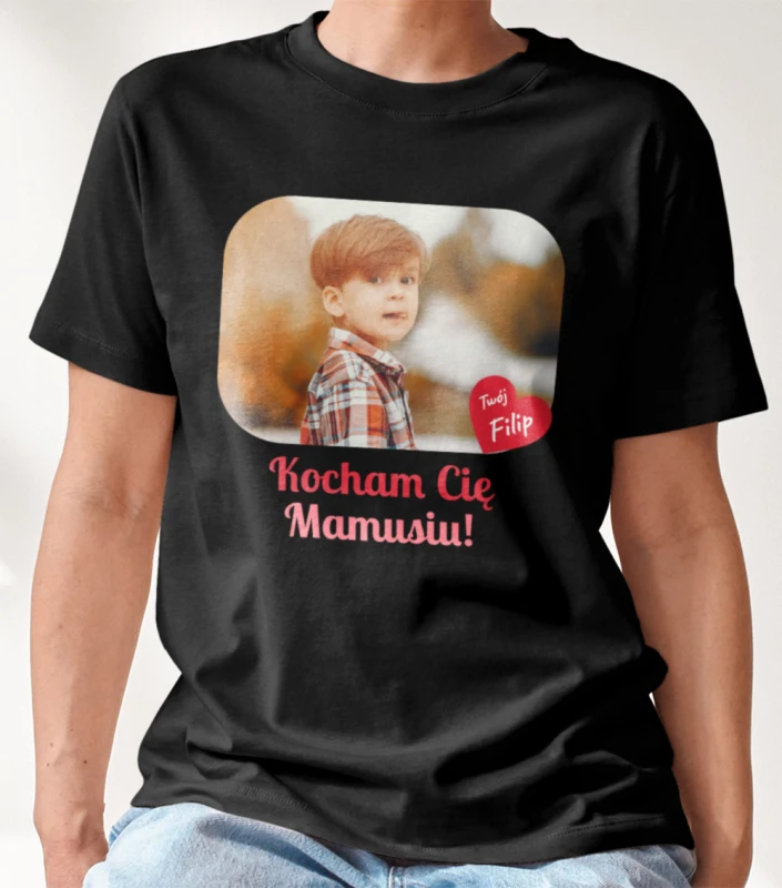 Koszulka Na Dzień Mamy Ze Zdjęciem i Imieniem