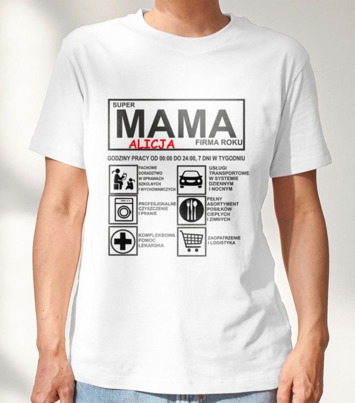 Koszulka Na Dzień Mamy Z Imieniem