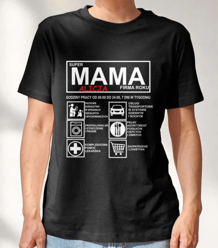 Koszulka Na Dzień Mamy Z Imieniem