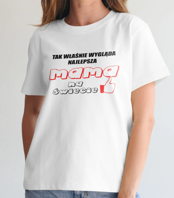 Koszulka Damska Najlepsza Mama Na Świecie - Dzień Mamy