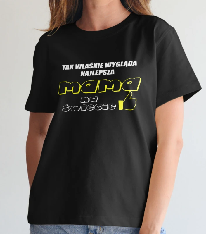 Koszulka Damska Najlepsza Mama Na Świecie - Dzień Mamy