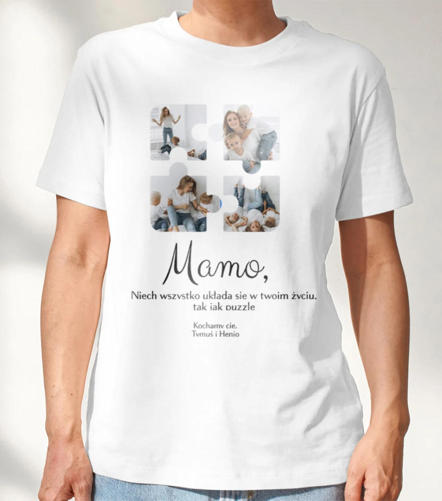Koszulka Na Dzień Mamy Ze Zdjęciami i Imieniem