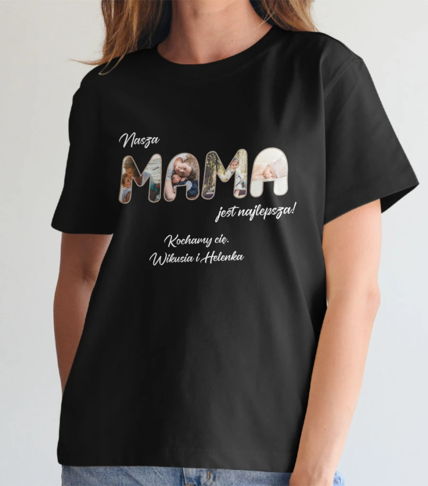 Koszulka Na Dzień Mamy Ze Zdjęciami i Imieniem