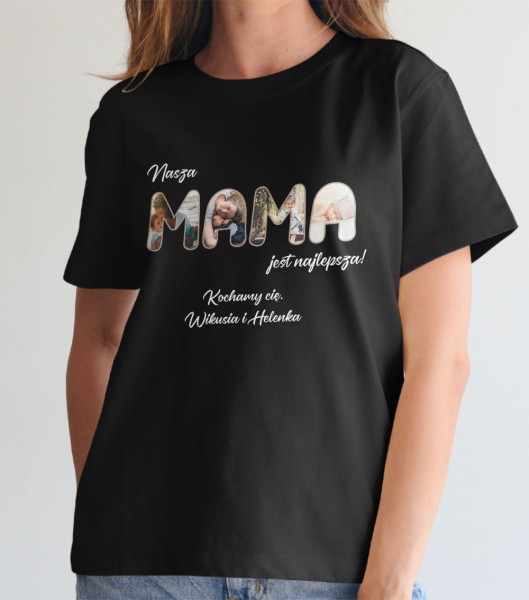Koszulka Na Dzień Mamy Ze Zdjęciami i Imieniem