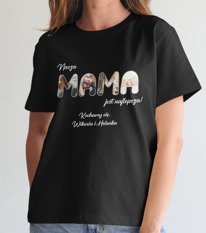 Koszulka Na Dzień Mamy Ze Zdjęciami i Imieniem