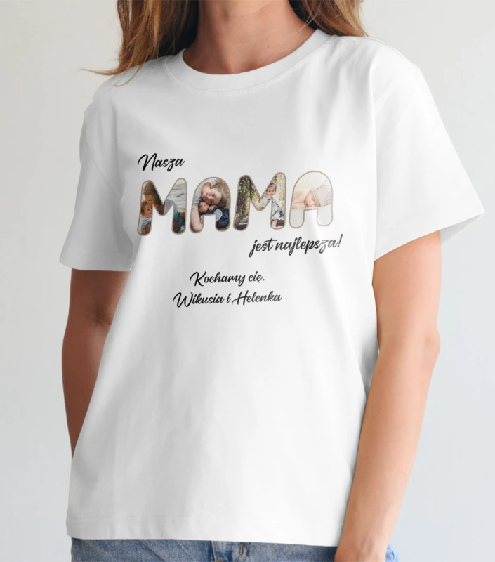Koszulka Na Dzień Mamy Ze Zdjęciami i Imieniem