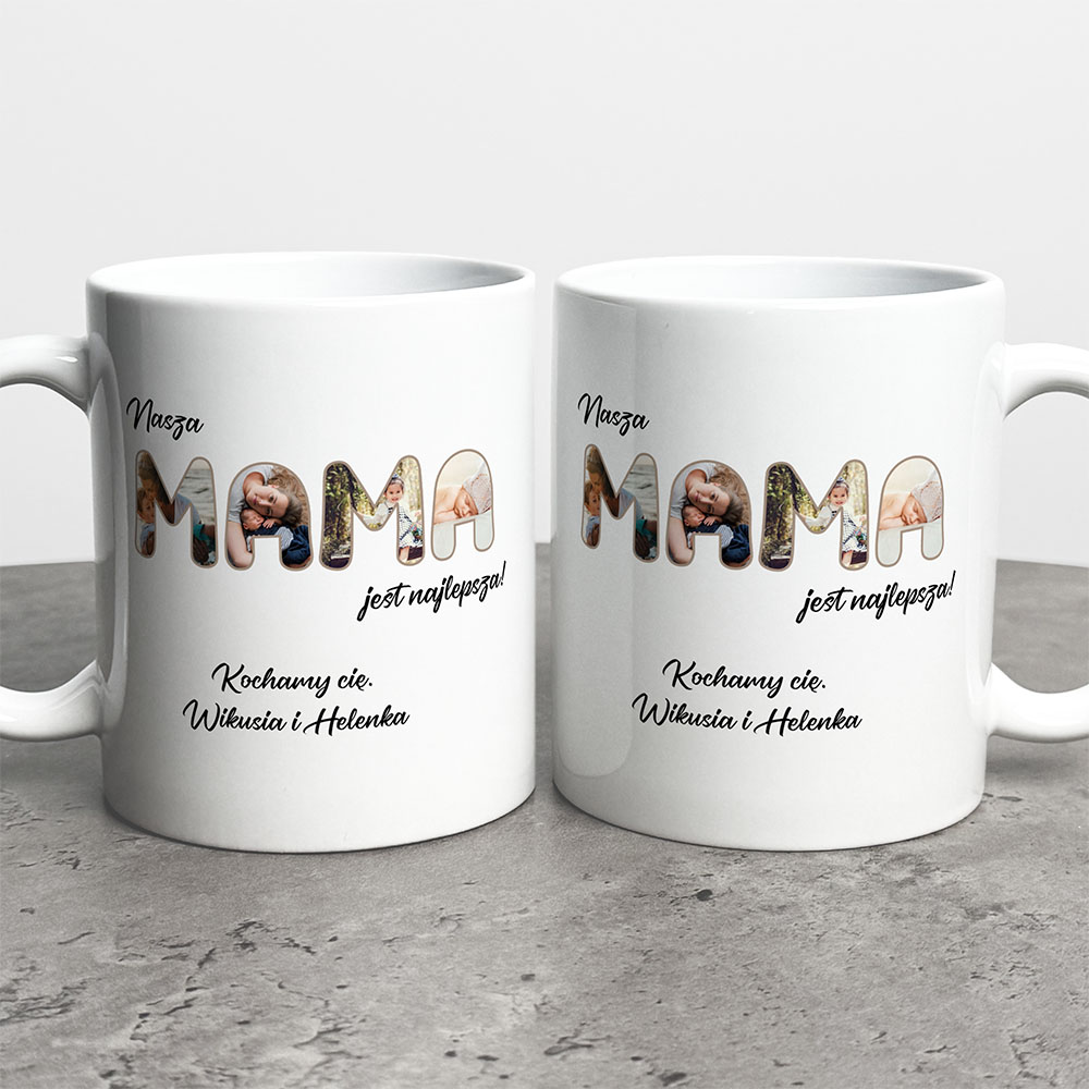 Kubek Na Dzień Mamy Ze Zdjęciami i Imieniem