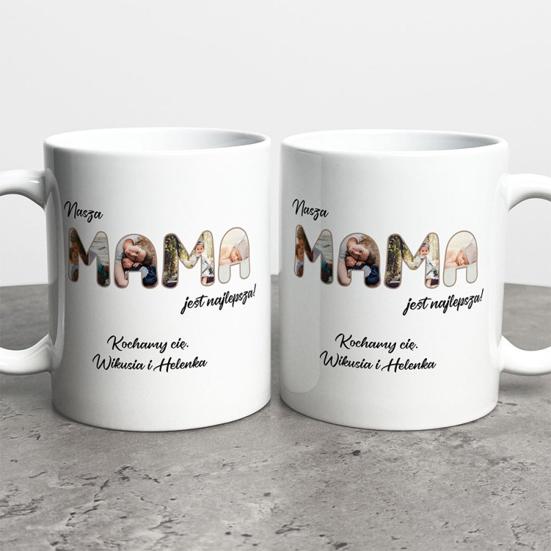 Kubek Na Dzień Mamy Ze Zdjęciami i Imieniem