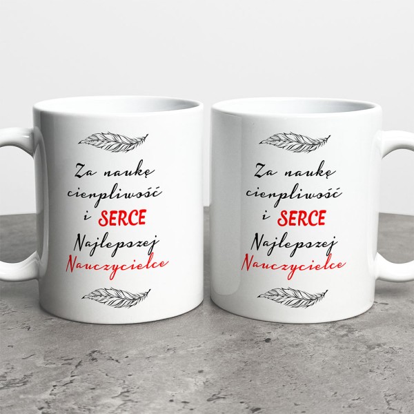 Kubek Prezent Dla Nauczyciela Za Naukę...Najlepszej Nauczycielce