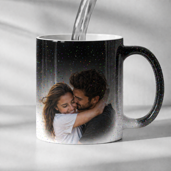 Kubek Magiczny Brokat Z Własnym Zdjęciem Nadrukiem